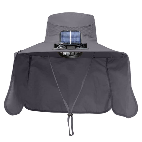 Under $1 PEONAVET Wide Brim Soalr Fan Hat for Men Women,Outdoor Sun Protection Sun Hat With Removable Neck Flap,UPF 50+ Fishing Hat for Fishing, Hiking, Camping(Dark Gray)
