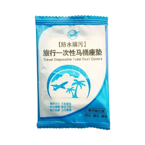 1 Pack Disposable Toilet Seat Covers for Travel Toilet Seat Mat Portable Disposable Toilet Seat Covers for Outing Hotel Hospital Public Toilet (Individual Package)