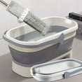 thumbnail image 1 of Begzeat 1 Pack Large Collapsible Mop Bucket 4.6 Gallon(17L) with Handle for House Cleaning, Space Saving Outdoor Multiuse Foldable Water Pail for Camping, Fishing, RV(Gray), 1 of 9