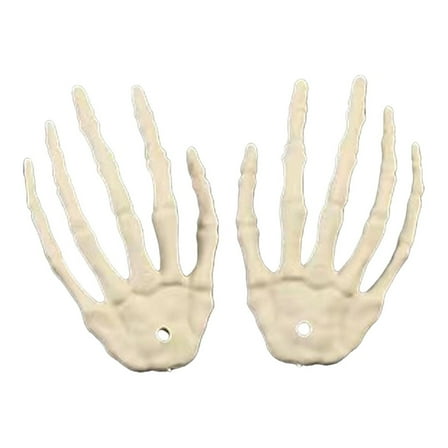 Clearance!1 Pieces Halloween Skeleton Hands Plastic Fake Human Hands Realistic Skeleton Hands Life Size for Bone Zombie Party Terror Scary Props Halloween Decorations (2.5x1.3 Inch)