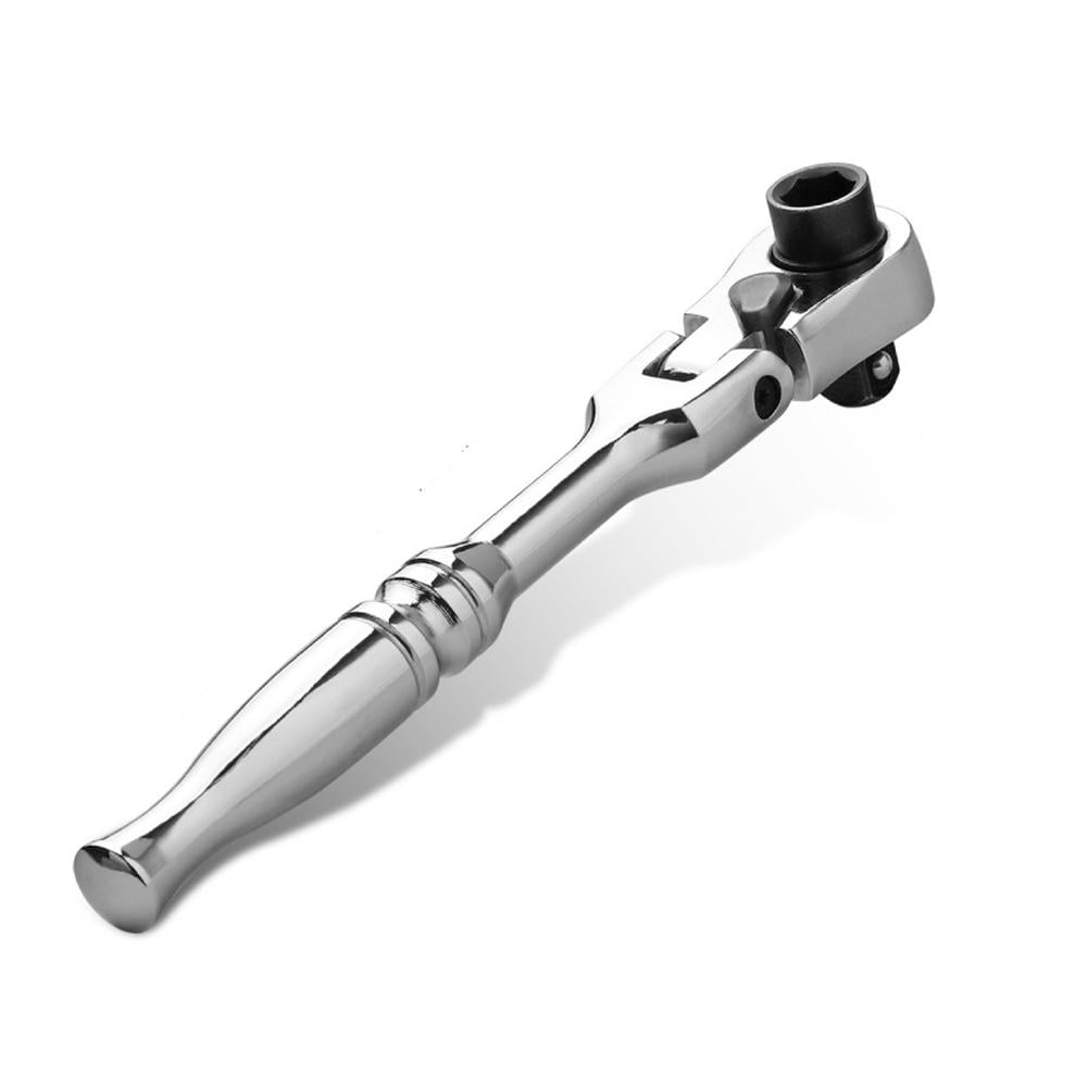 Clearance! 1*Rounded Ratchet Handle Socket Wrench 1/4" Mini Drive Tooth