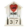 thumbnail image 1 of Clearance! 1 Set Vintage Wood Perpetual Calendar Calendar in the Shape of Small House Shabby Chic Desktop Calendar Rustic Wooden Cubes Calendar Home Decoration, 1 of 6