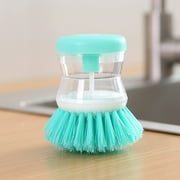 Clearance under $1 Tyidzon Soap Dispensing Palm Brush, Kitchen Brush for Dish Pot Pan Sink Cleaning Dish Brush with Soap Dispenser, Green Dish Scrub Brush
