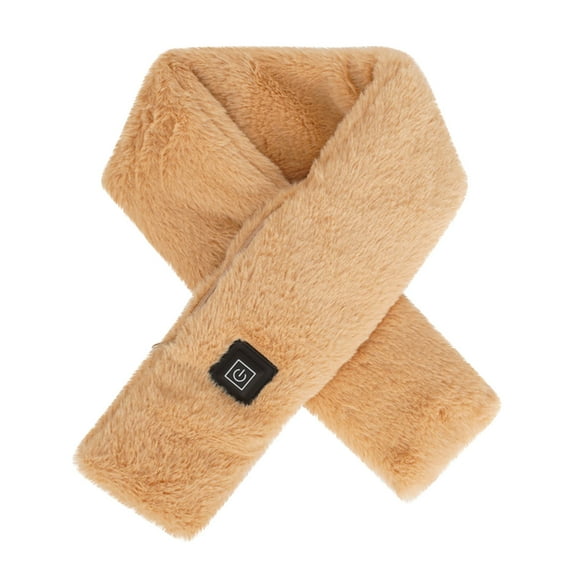 Heated Scarf for Women Men Fashion Faux Fur Soft Winter Scarf Washable USB Neck Heating Pad with 3 Speeds Heating Winter Warm Thermal Neck Brace Scarves