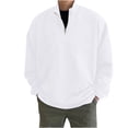 thumbnail image 1 of LYXSSBYX Hoodies for Men Men's Half Zipper Pullover Long-Sleeved Top Hoodless Sweatshirts Long Sleeve Stand-up Collar Blouse & Shirt, 1 of 6