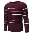 thumbnail image 1 of LYXSSBYX Long Sleeve Shirts for Men Solid Color Sweater Round Neck Striped Long Sleeve Sweater Leggings Long Sleeve Turndown Collar Blouse & Shirt, 1 of 5