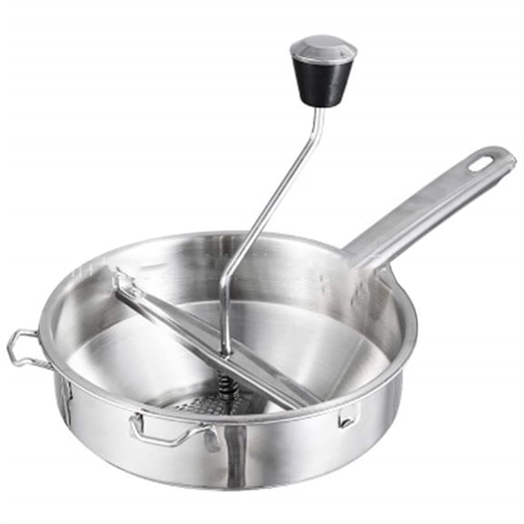 Clearance Under $10, 1 Pack Stainless Steel Food Mill, Manual Grinder with Hand Crank, Potato Ricer for Making Smooth Purees Soups and Sauces, Kitchen Gadget, 19.5cm(Silver)