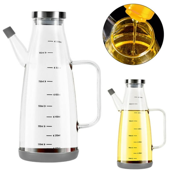 Clearance Under $10 2025 Upgrade Oil Dispenser Bottle With Drip Spout Glass Olive Oil Dispenser Bottle For Kitchen Food Grade Oil Vinegar Dispenser Co