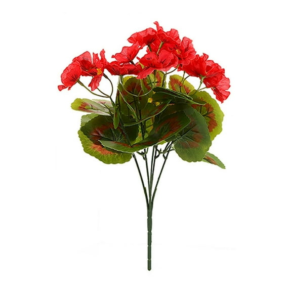 Clearance Under $10 Artificial flowers, Artificial Pansy Flowers Outdoor Spring Flowers Wildflower Plants Faux Impatiens Red For Window Box Wedding Outside Garden Porch Decor