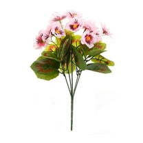 Clearance Under $10 Artificial flowers, Artificial Pansy Flowers Outdoor Spring Flowers Wildflower Plants Faux Impatiens Red For Window Box Wedding Outside Garden Porch Decor