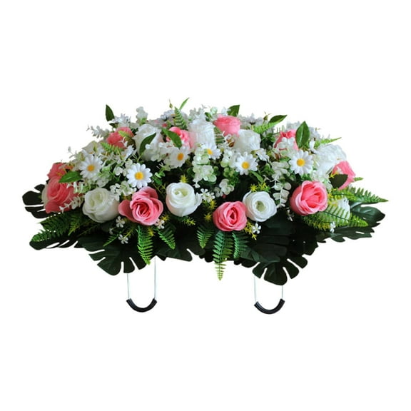 Clearance Under $10 Artificial flowers, Cemetery Flower Saddle Artificial Cemetery Flower Saddles For Large Artificial Cemetery Flower Cemetery Memorial Flowers For Outdoor Decoration