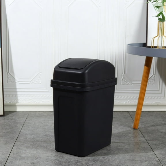 Clearance! Under $10 Bathroom Trash Can with Lid 5.5 Plastic Garbage Can with Lid Waste Basket Trash Garbage Dog Proof Trash Can for Bathroom Kitchen L