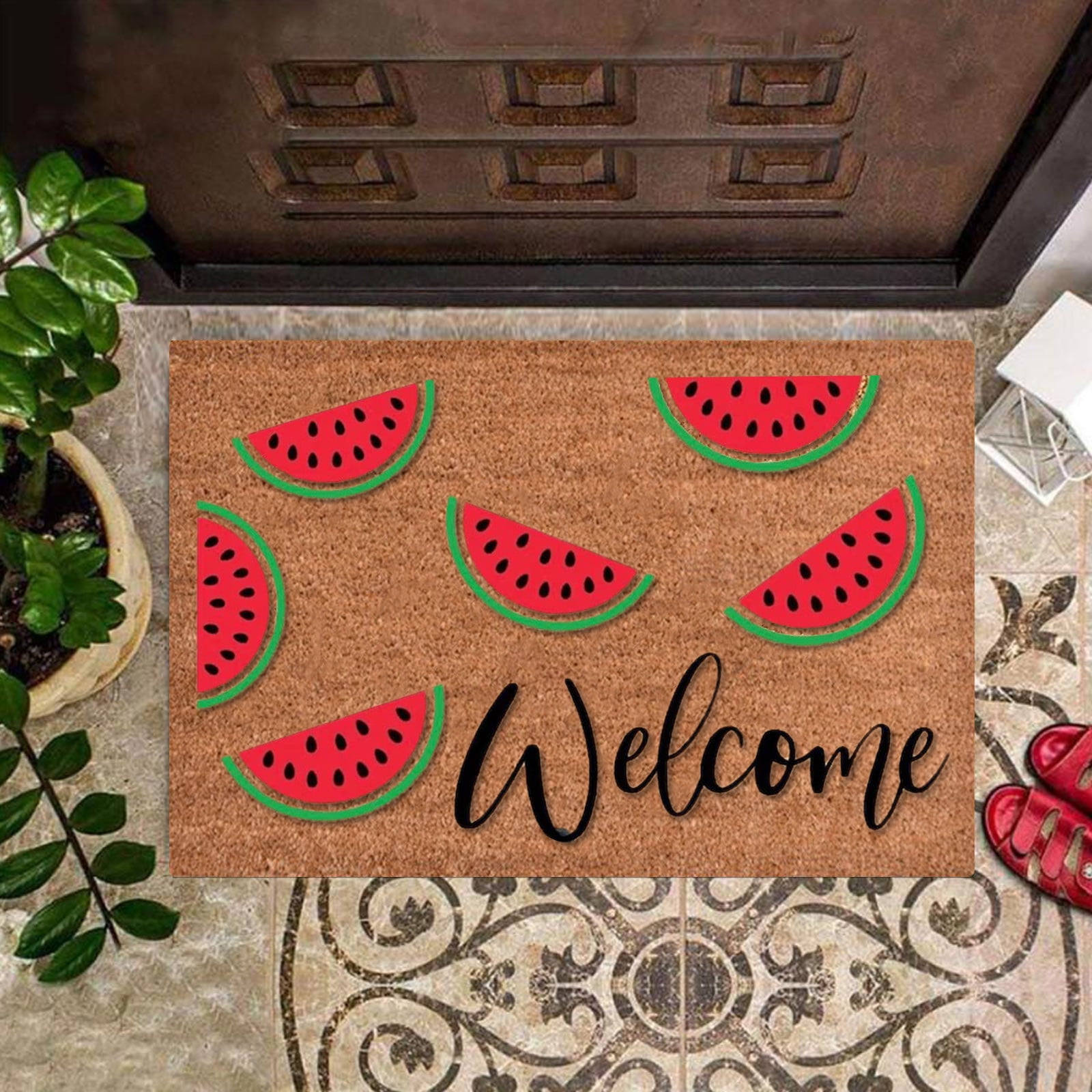Clearance! Under $10 Coco Coir Door Mat, Mbxmh Summer Welcome Sign ...