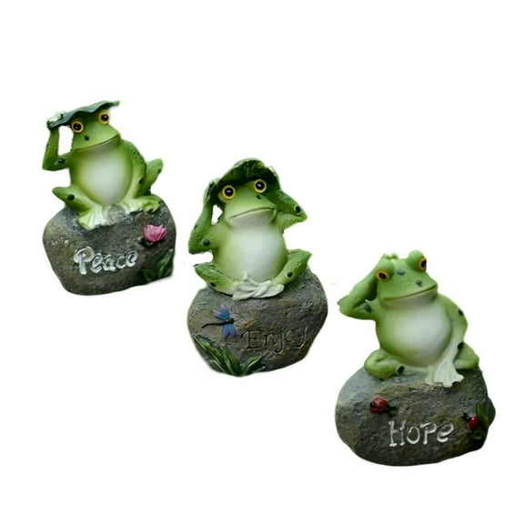 Clearance Under $10 Desktop Ornament, Rustic Charm Frog Ornament On Stone With Random Styles Adding Natural And Beauty To Your Home Creating A Cozy Living Atmosphere