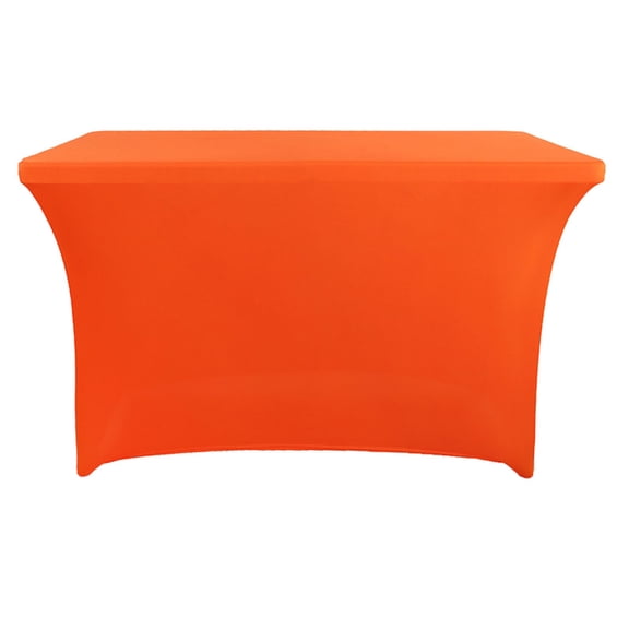 Clearance Under $10 Event & Party, Spandex Table Cover For 6 Foot Rectangle Tables 6 Pack Tablecloth Elastic 6ft Folding Tablecloths For Vendor Booth Display Banquet Buffet Event Craft