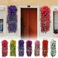 thumbnail image 1 of Clearance Under 10$! Fake Flowers Home Decor Simulated Rose Bouquets Simulated Flower Wall Hanging Baskets Decorative Landscaping Artificial Flowers Rattan Home Decor Flowers, 1 of 6