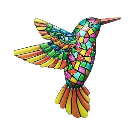 Gmogad Metal Hummingbird Wall Decoration Colorful Birds Art Fence Decorations Metal Birds Outdoor Wall Sculpture Hanging For Garden, Home Decoration, Party Decoration