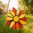 thumbnail image 1 of Clearance Under 10! Gmogad Sunflower Stained Glass Window Hangings Window Suncatcher, Window Panels Handcrafts Home Decor Gifts for Parents and Friend, 1 of 5