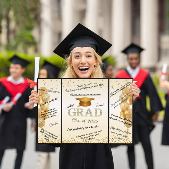 Clearance Under $10 Graduation Decorations Class of 2025 Congratulations Graduates Alternative Guest Book for Men Women Happy Graduation Congrats Grad Signing Card Board