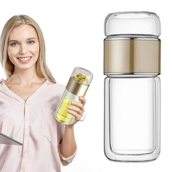 Clearance Under $10 Infusifie Tea Infuser (Three Capacities) Double Layer Insulated Tea And Water Separator Cup Portable Tea Water Separation Tea Cup With 304 Stainless Filter For Loose Tea D