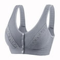 thumbnail image 1 of Joau Front Closure Wire Free Bras for Women, Comfort Seamless Lace Ribbed Bra Full-Coverage Push Up Bra Lightly Lined Breathable Bralettes Everyday Bras, 1 of 3