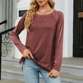 thumbnail image 1 of Joau Women's Long Sleeve Shirts Casual Solid Color Wide Neck Tunic Tops Quick Dry Lightweight Hiking Workout Tee Shirts Loose Blouses, 1 of 6