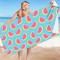 Microfiber Beach Towel Colorful Bath Towel Sandproof Beach Blanket Multi-Purpose Super Lightweight Towel For Travel Swimming Pool 28x60 Inch