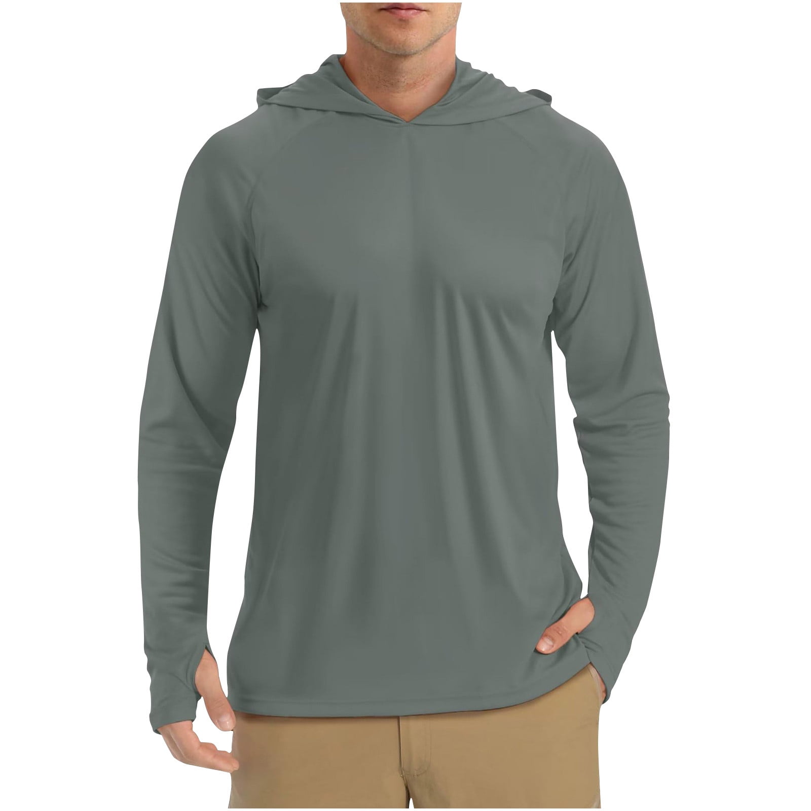 Clearance Under $10 Miqool Men's UPF 50+ Hoodie Lightweight Quick Dry ...