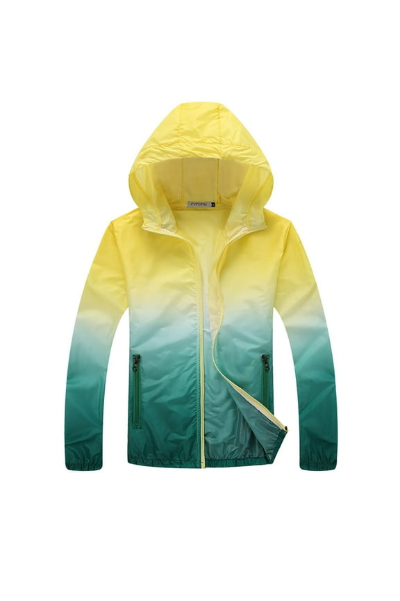 Rain Jacket for Women Men, Lightweight Waterproof Breathable Packable Raincoat Hooded Windbreaker Outdoor Sun Protection Jacket with Zipper Pockets