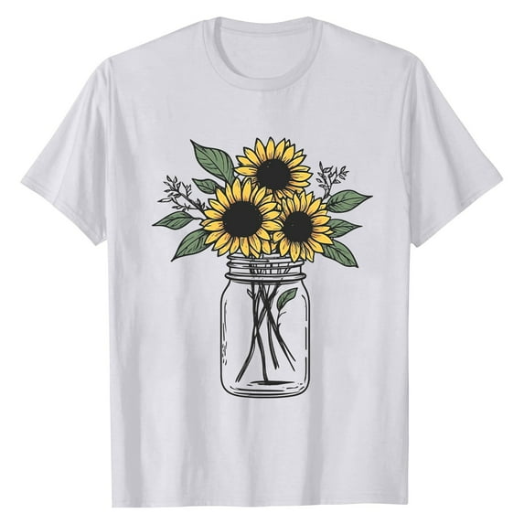 NAMTYQX Summer Blouses for Women 2025 Fashion Crewneck Printed Airoft Lightweight Short Sleeve Loose Plus Size Muster Plus Size Tops for Women White Size 2XL