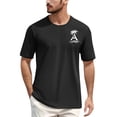 thumbnail image 1 of NAMTYQX Tshirts Shirts for Men Short Sleeved Comfortable Plus Size Loose Lightweight Crew Neck Casual Hawaiian Graphic Cool Summer Tops for Teens Black Size 3XL, 1 of 5