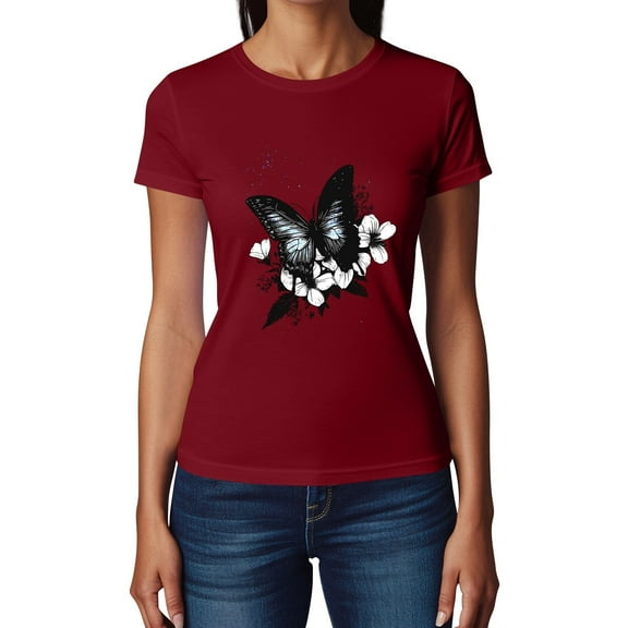 NAMTYQX Women's T-Shirts Stretchy Short Sleeve Patterns Oversized Gemustertes Trending Round Neck Soft Loose Cute Summer Tops for Women Wine Size M