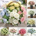 thumbnail image 1 of Clearance Under 10$! Outdoor Faux Plants Fake Flowers Rose Bouquet- Artificial Flower Home Decoration-wedding Bouquet-rose Wall UV Resistant Artificial Outdoor Flowers, 1 of 6