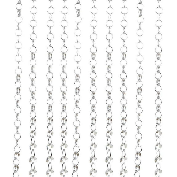 10 PCS Crystal Garland Strands,Crystal Glass Bead Curtain,Hanging Chandelier Gem Bead Chain,Luxury Clear Octagon Prism Diamond String Decorations for Wedding,Party,Tree Garlands (1 M)