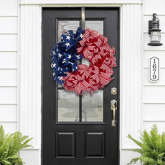 Clearance Under $10 Patriotic Wreaths for Front Door Memorial Day Decorations 4th of July Wreaths for Front Door Red White and Blue Decorations Fourth of July Decorations