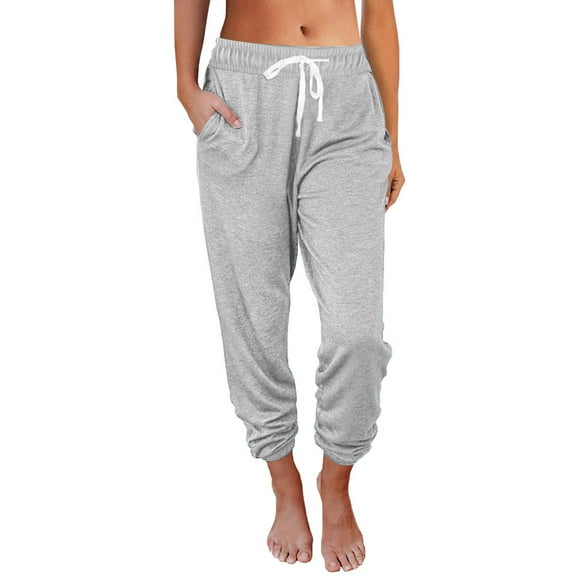 Plus Size Casual Pants for Womens High Waist Fashion Baggy Sweatpants For Women With Pockets Womens Pajams Pants-Womens Running Joggers Fall Clothes Outfits