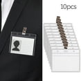 thumbnail image 1 of Clearance 10 Sets Badge Holders with Metal Clips Clear Horizontal Name Tag ID Card Holder with Clip Waterproof ID Badge Holder, 1 of 8