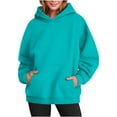 thumbnail image 1 of Clearance under 10!Sevevn Womens Oversized Hoodies Casual Long Sleeve Fleece Sweatshirts Pullover Sweaters Teen Girls Preppy Clothes Summer Clearance Mint Green XL, 1 of 7