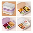 thumbnail image 1 of Clearance Under $10 Skegnu 1150ML Plastic Lunch Box Fresh-keeping Box Microwave Oven Heating Sealed Thermal Insulation Bento Box Lunch Box With Tableware Lunch Box Containers, 1 of 5