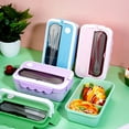 thumbnail image 1 of Clearance Under $10 Skegnu Divided Lunch Box, Microwave Heated Plastic Lunch Box, Microwave Oven Student Meal Box Office Worker Portable Tableware Meal Box Lunch Box Containers, 1 of 6