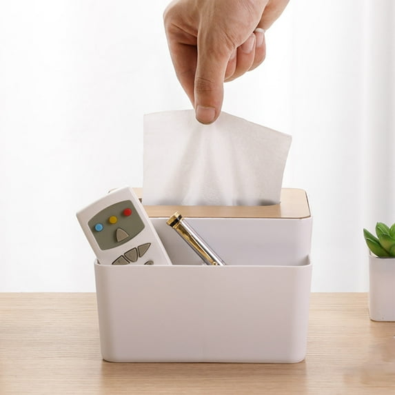 Tissue Box Cover Rectangular Tissue Box For Bathroom Vanity Countertop Bedroom Dressers Desk Office Multifunctional Nightstand Tissue Organizer