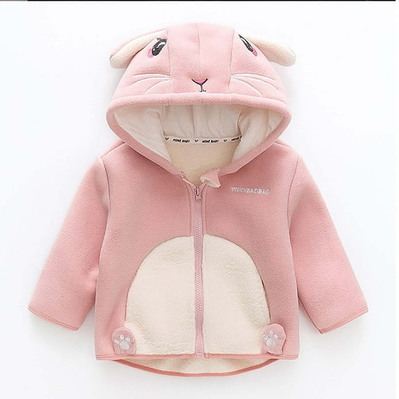 Winter Toddler Boys and Girls Warm Jackets Clothing With Fleece Jackets Boys' And Girls' Clothing With Thickened Fleece Baby's Treasure Wearing A Jacket