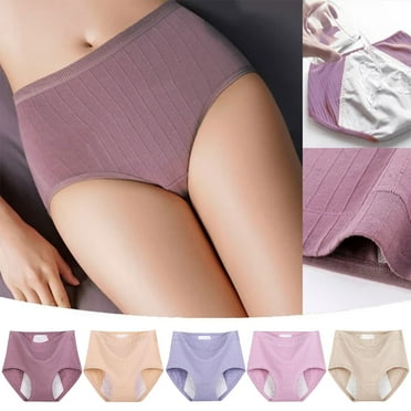 Clearance Under $10 Women's Incontinence Underwear High Absorbency Period Cotton Underwear Heavy Flow Leakproof Panties Postpartum Menstrual Protective Briefs 3 Packs