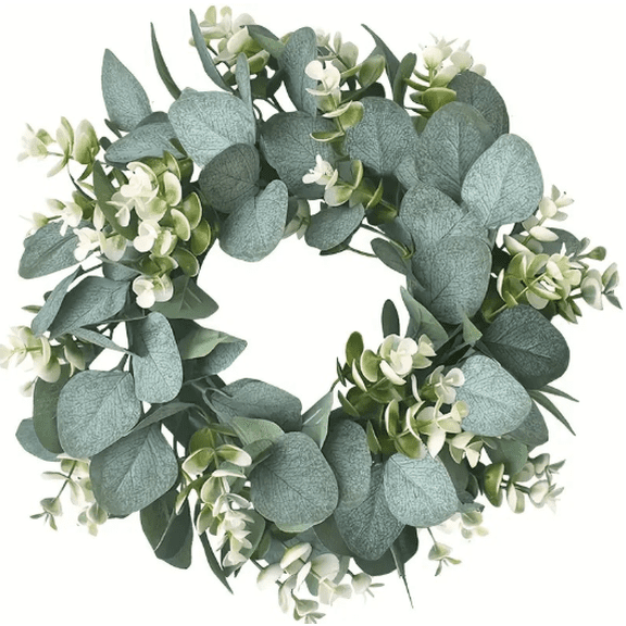 Clearance under $10! Wreaths for front Door Kingtowag Summer Wreath, Artificial Wreath, Beautiful Exquisite Gift, Greenery Wreath Spring, Summer, Fall, Winter, All Seasons