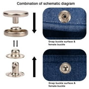 Clearance！ 100 Set Snap Fastener Kit Button Tool Press Studs With Fixing Tools For Clothing
