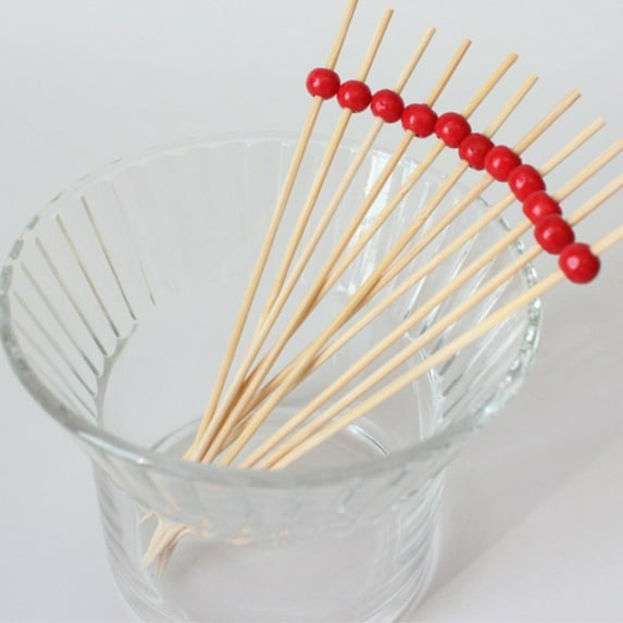 Clearance 100Pcs Cocktail Picks Fancy Cocktail Toothpicks for Picks Cocktail Skewers for Wedding Party Toothpicks Food Picks for Appetizers(4.7 Inch)