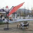 thumbnail image 1 of Clearance!!! 10ft Offset Umbrella, Offset Hanging Market Patio Umbrella with 40 LED Lights and Cross Base Stand, Easy Tilt Adjustment, Polyester Shade, 8 Ribs Backyard, Garden & Deck, 1 of 11