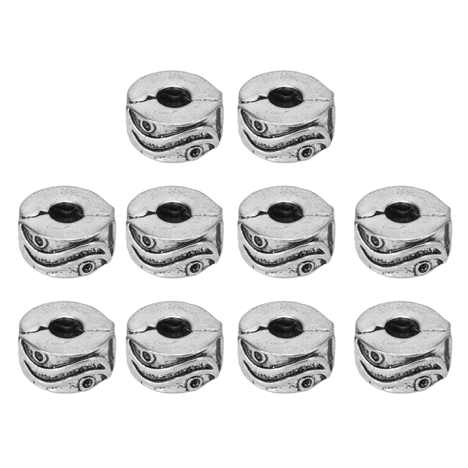 Clearance 10pcs Clip Lock Beads Antique Silver Bracelet Non Slip