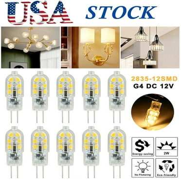 Clearance! 10pcs G4 LED Bulbs JC Bi-Pin Base Light Bulbs 3W AC/DC 12V 20W-30W T3 Halogen Bulb Replacement Landscape Bulbs(Warm White 3000K)