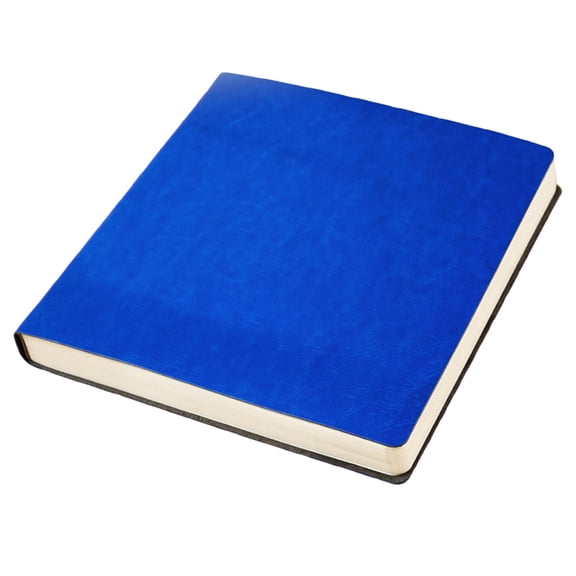 Clearance Under $11, 1 Pack Square Grid Notebook, PU Leather Journal, 228-Page Graph Paper Notebook with Ribbon Bookmark, for Writing and Sketching, 22x20.6cm(Dark Blue)